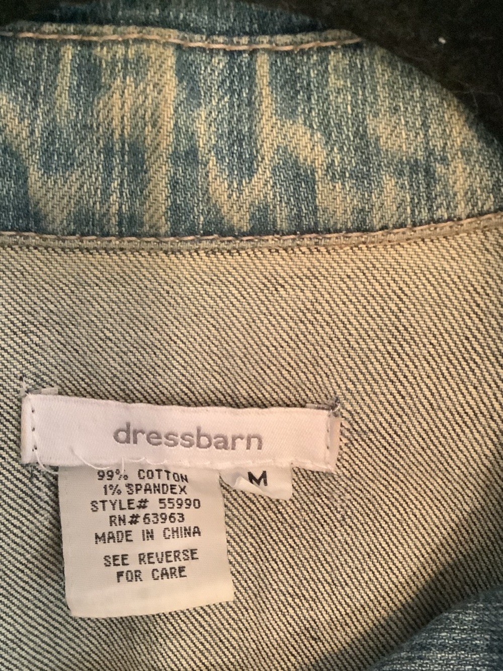 Transitional  Blue Denim Jacket with Button Front - Picture 5 of 7